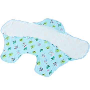 Wガーゼおくるみケット フォレストフレンズ サックス 日本製 フジキ 寝具【送料無料 沖縄・一部地域を除く】